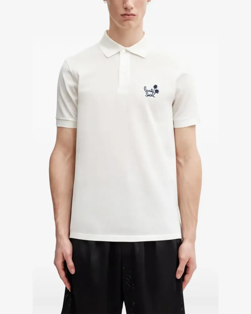 Paul Smith Poloshirt mit Logo - Weiß Weiß