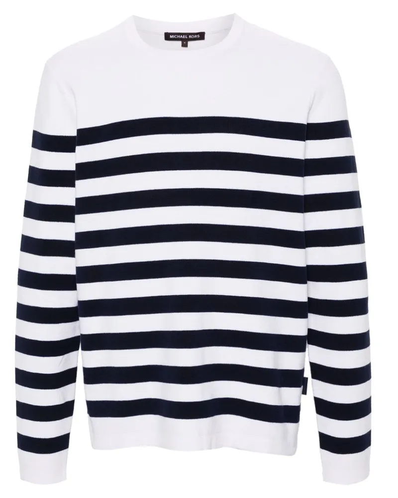 Michael Kors Gestreifter Pullover - Weiß Weiß