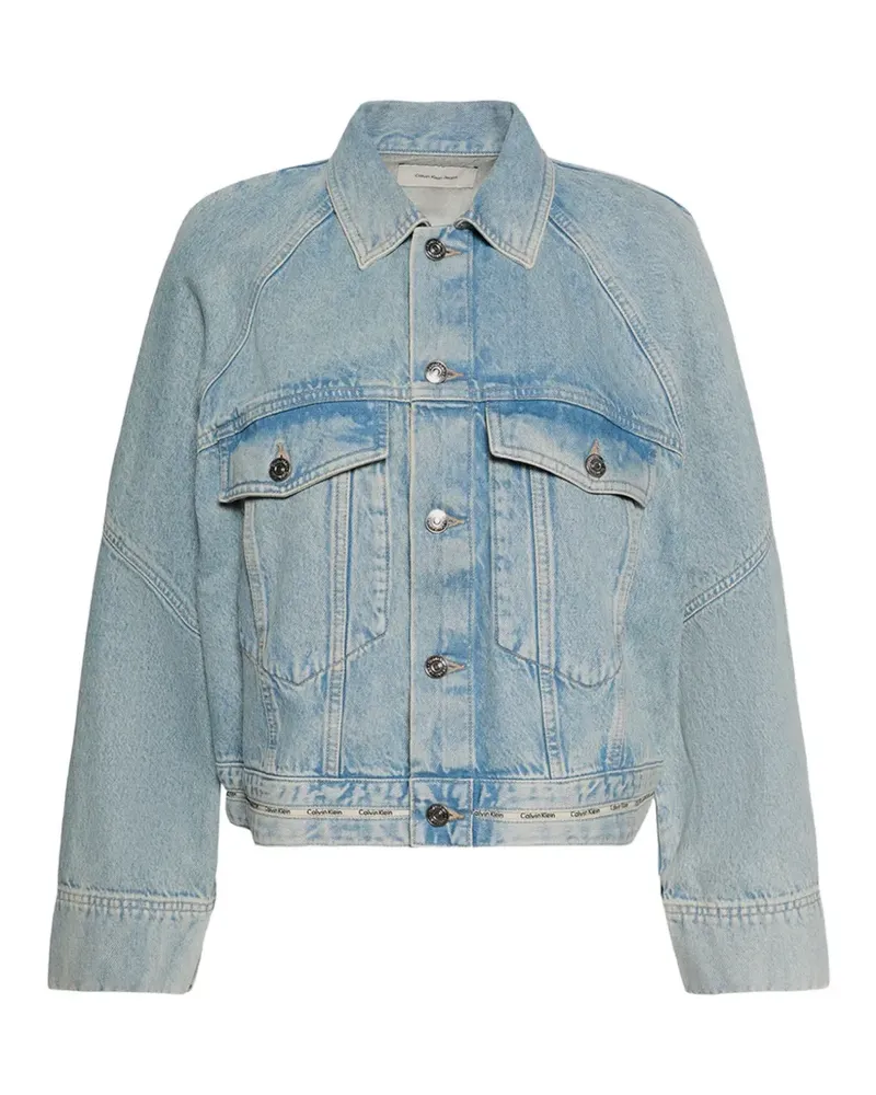 Calvin Klein acid-wash buttoned denim jacket - Blau Blau