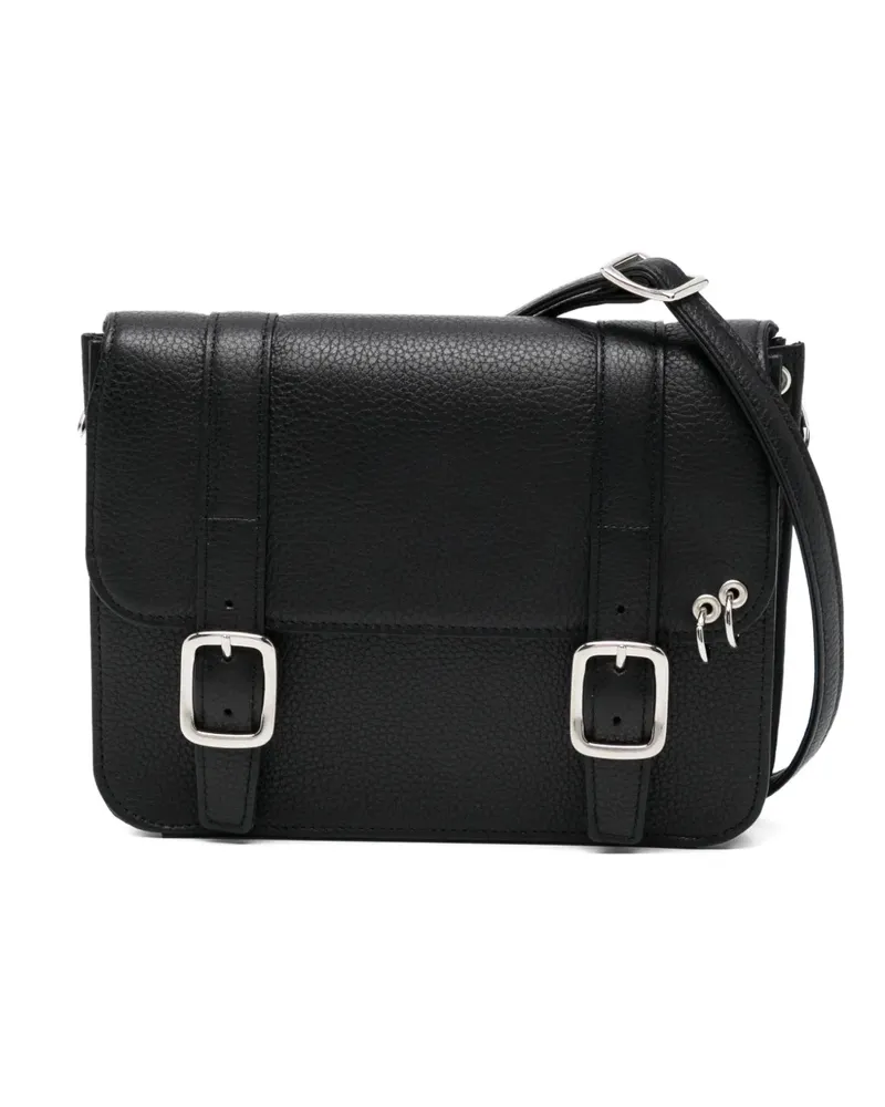 Yohji Yamamoto Schultertasche aus Leder - Schwarz Schwarz