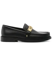 Moschino Loafer mit Logo Schwarz