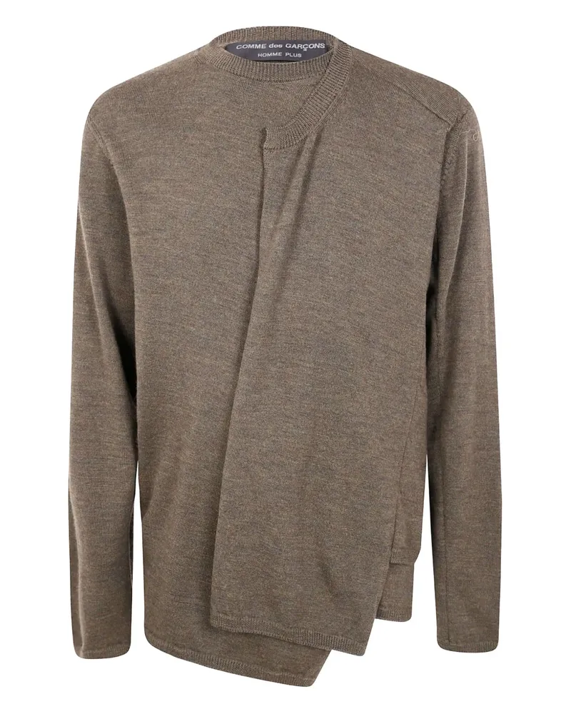 Comme des Garçons asymmetric sweater - Nude Nude