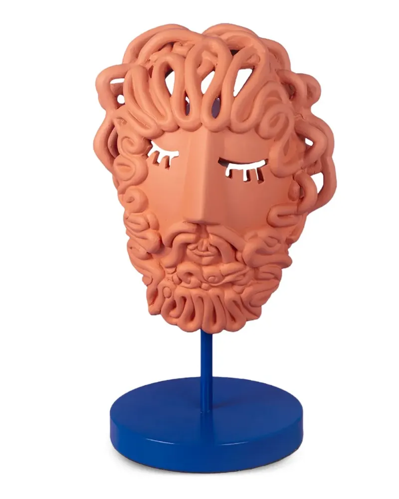 Seletti Magna Graecia Ulysse Maskenlampe (24cm x 14cm) - Orange Orange