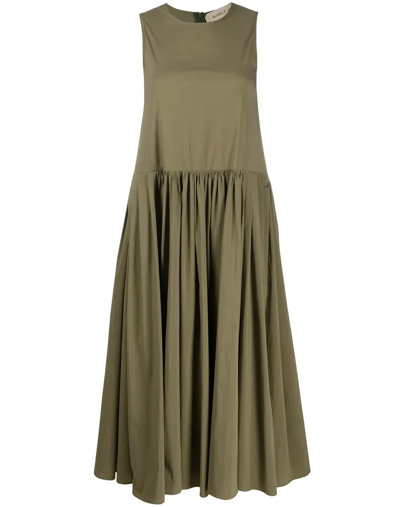 Blanca Gerafftes Kleid - Grün Grün