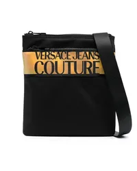 Versace Jeans Schultertasche mit Logo-Print Schwarz