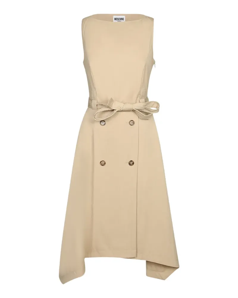 Moschino double-breasted belted midi dress - Nude Nude