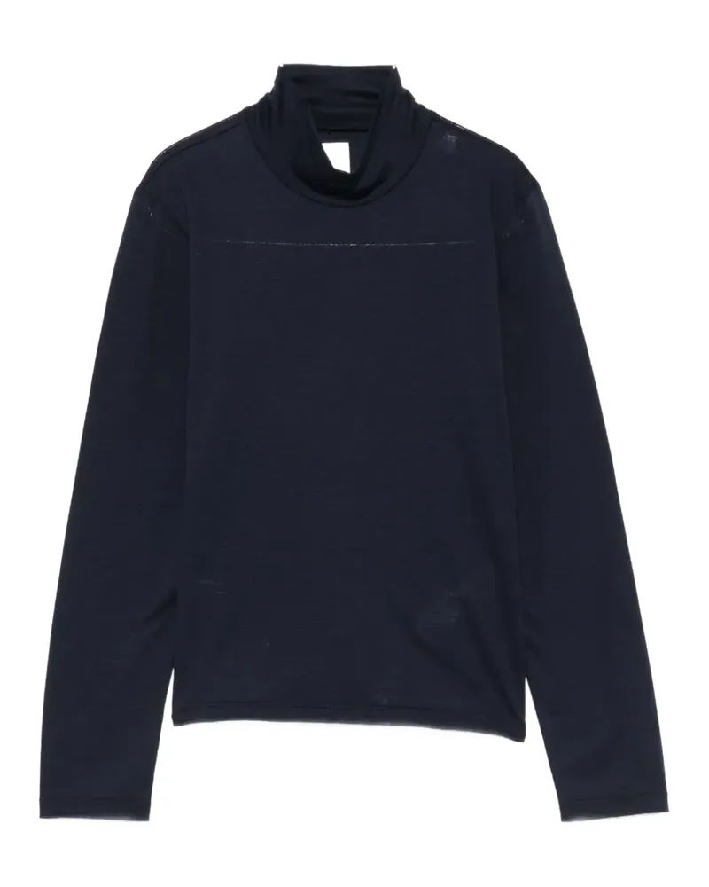 Eleventy long-sleeve roll-neck T-shirt - Blau Blau