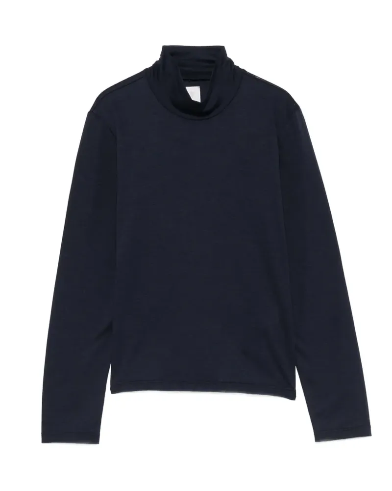 Eleventy Langarmshirt mit Rollkragen - Blau Blau