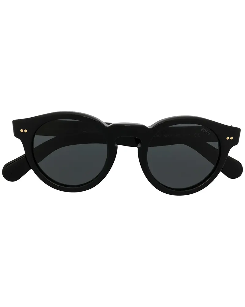 Ralph Lauren Sonnenbrille mit rundem Gestell - Schwarz Schwarz