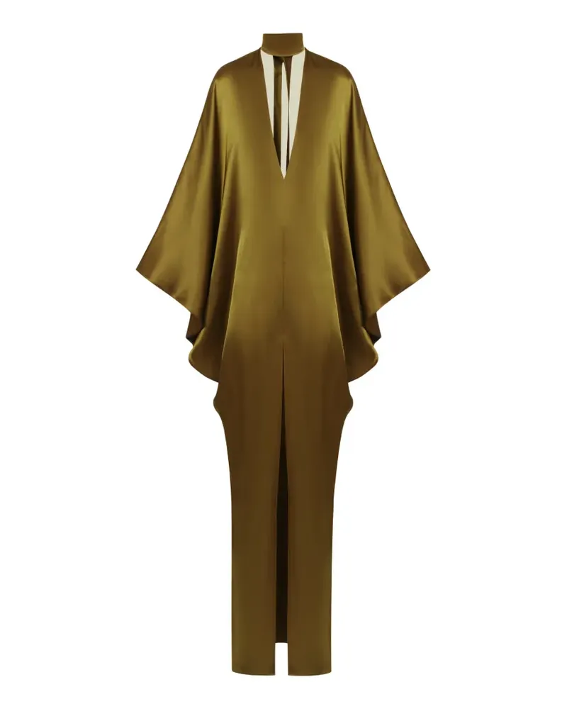 Taller Marmo 1910 Maxikleid mit Satin-Finish - Grün Grün