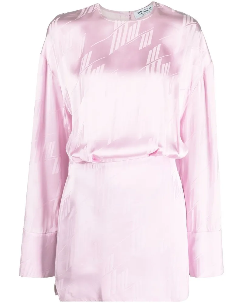 ATTICO Hemdkleid mit Logo - Rosa Rosa