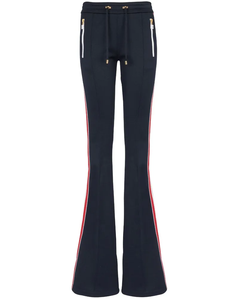 Balmain Schlaghose mit Streifendetail - Blau Blau