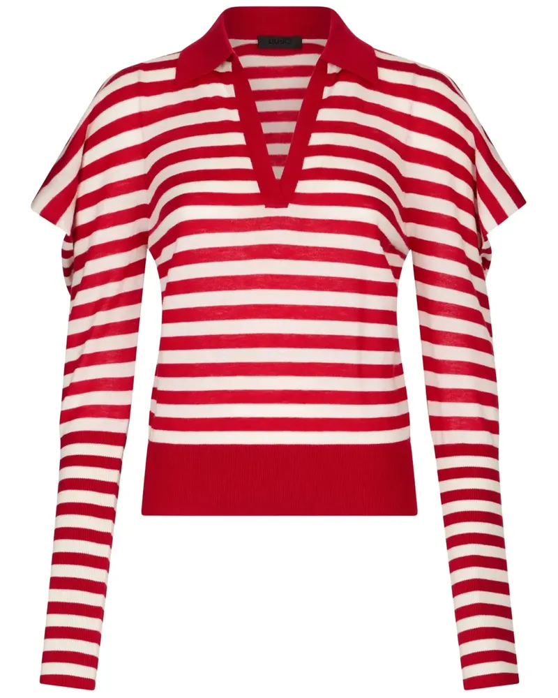 Liu Jo Gestreifter Pullover - Rot Rot