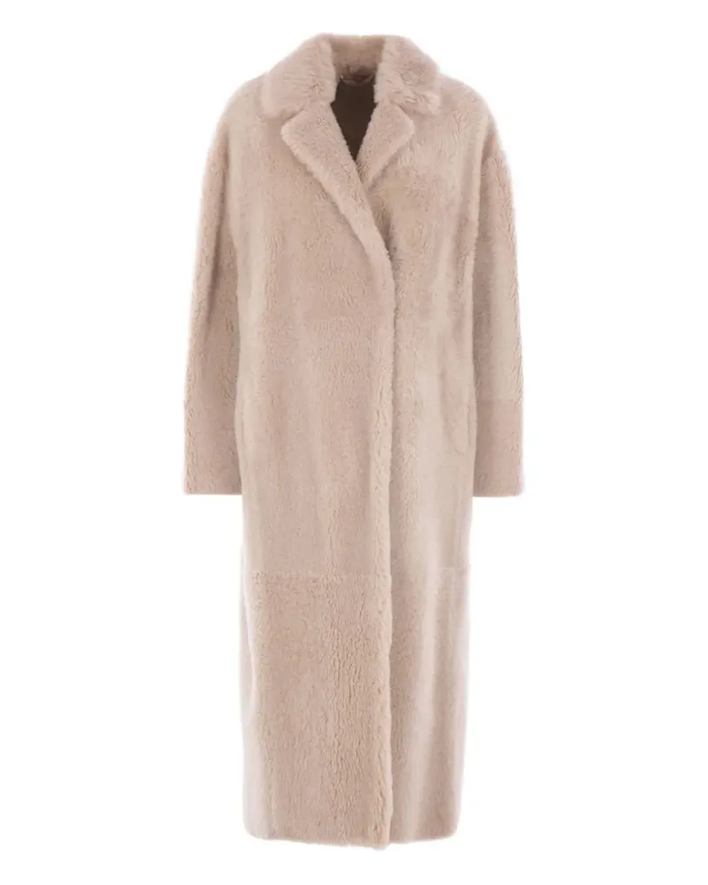 Max Mara shearling coat - Nude Nude