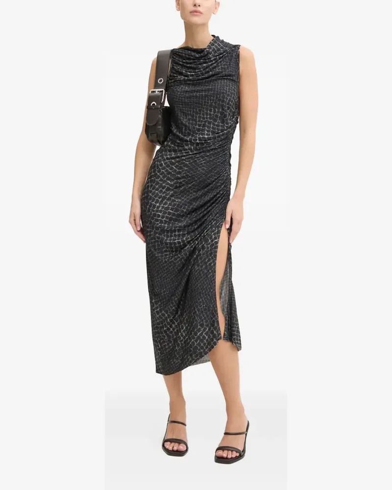 Rick Owens Lilies Ärmelloses Midikleid mit Schlitz - Schwarz Schwarz