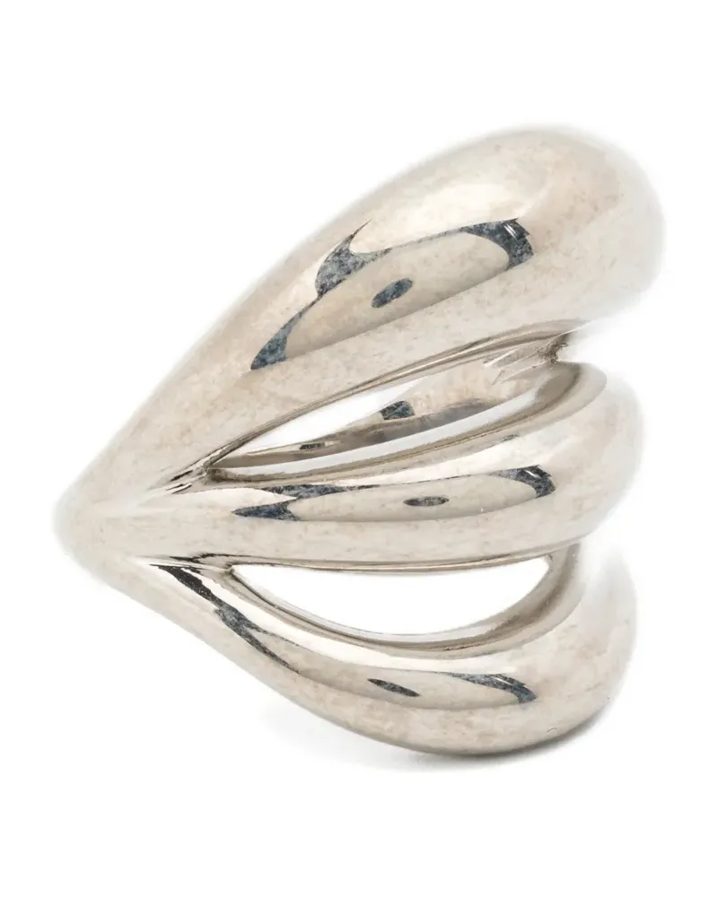 PANCONESI Triptych Blow Up Ring - Silber Silber