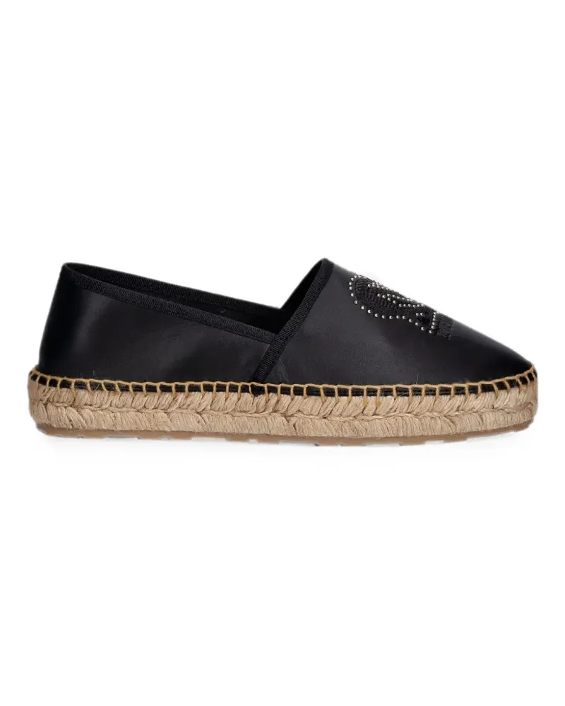 Moschino stud-embellished espadrilles - Schwarz Schwarz