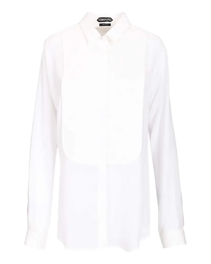 Tom Ford silk tuxedo shirt - Weiß Weiß