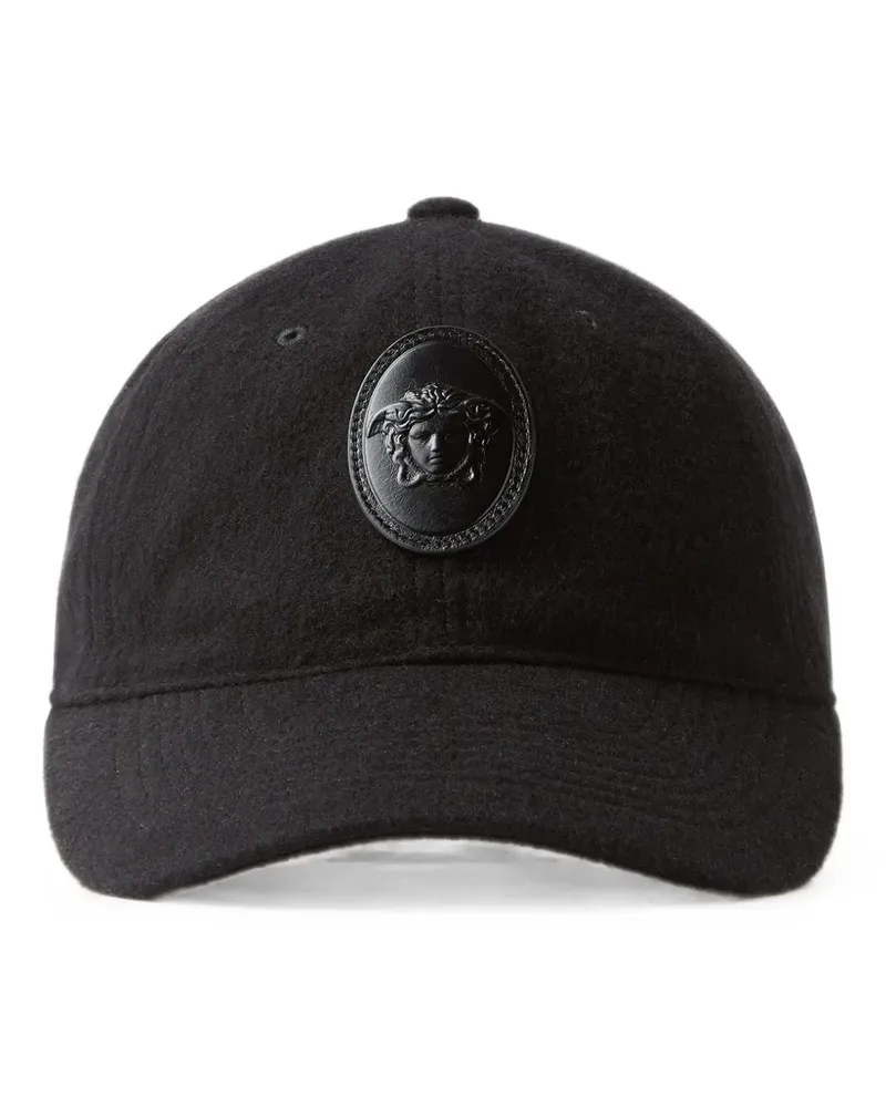 Versace Baseballcap aus Kaschmir und Wolle - Schwarz Schwarz