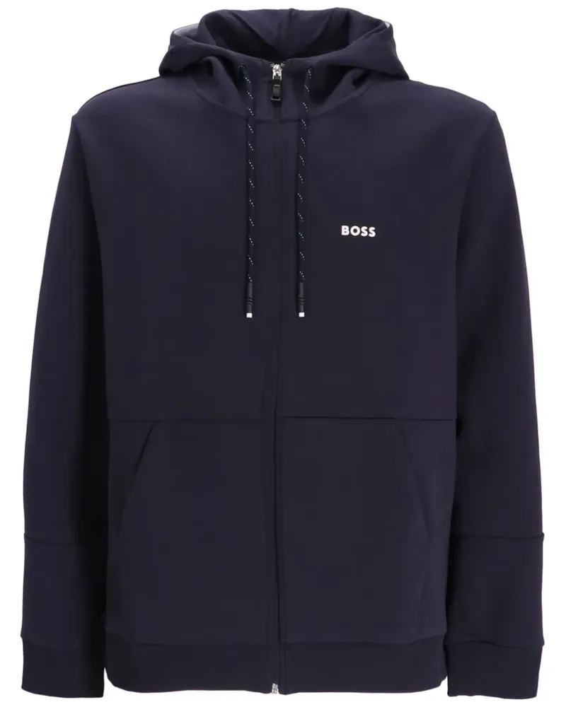 HUGO BOSS Kapuzenjacke in Colour-Block-Optik - Blau Blau