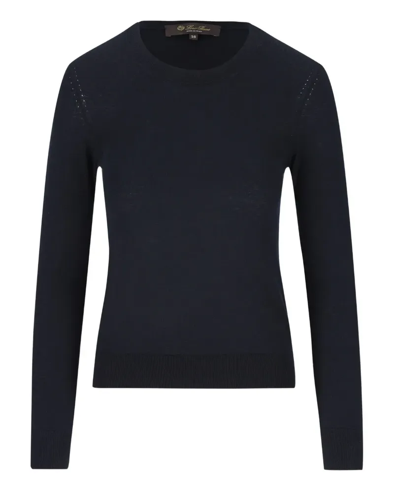 Loro Piana Kaschmirpullover mit rundem Ausschnitt - Blau Blau