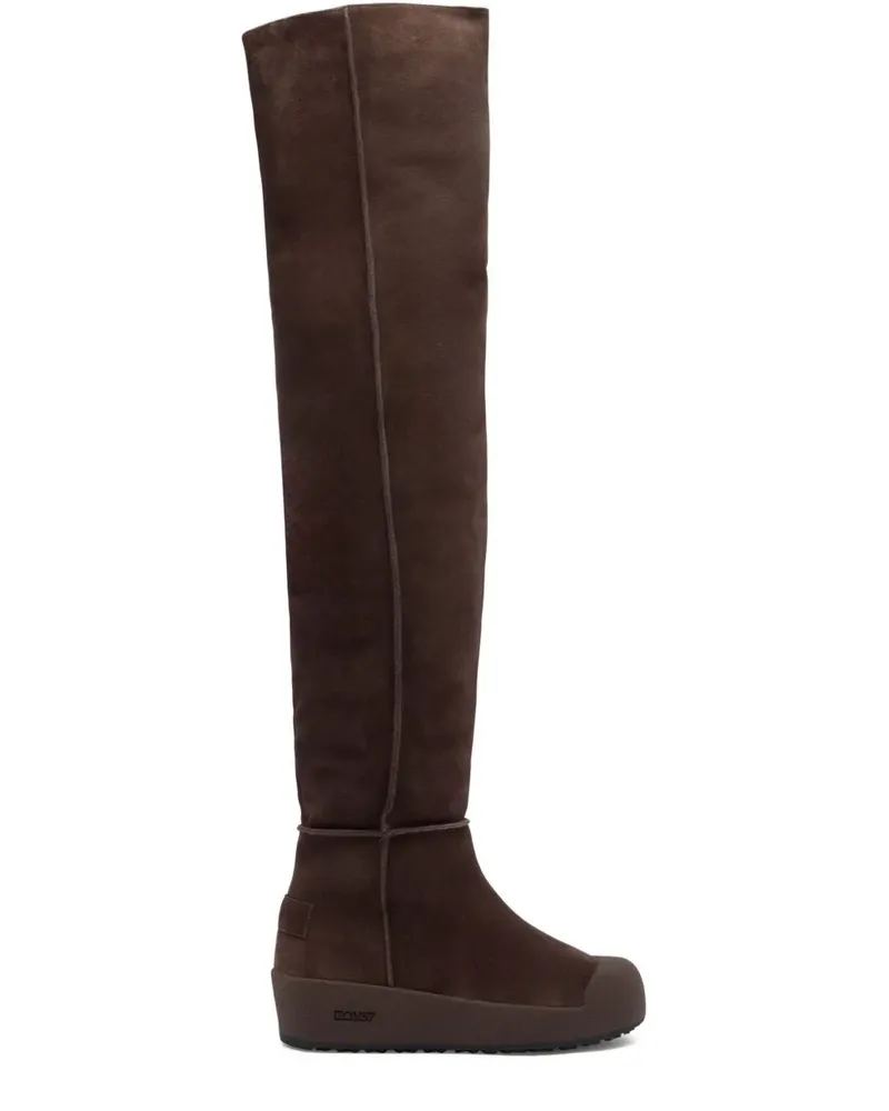 Bally Curling Overknee-Stiefel - Braun Braun