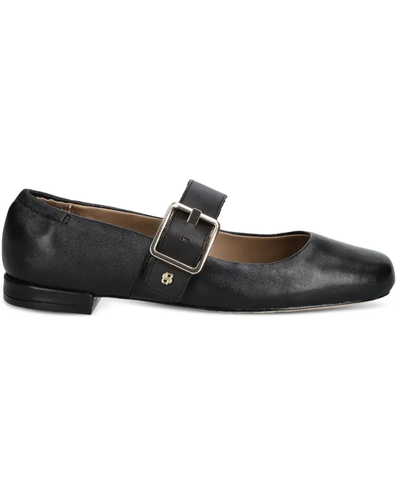 HUGO BOSS Flache Pumps mit Schnallen - Schwarz Schwarz
