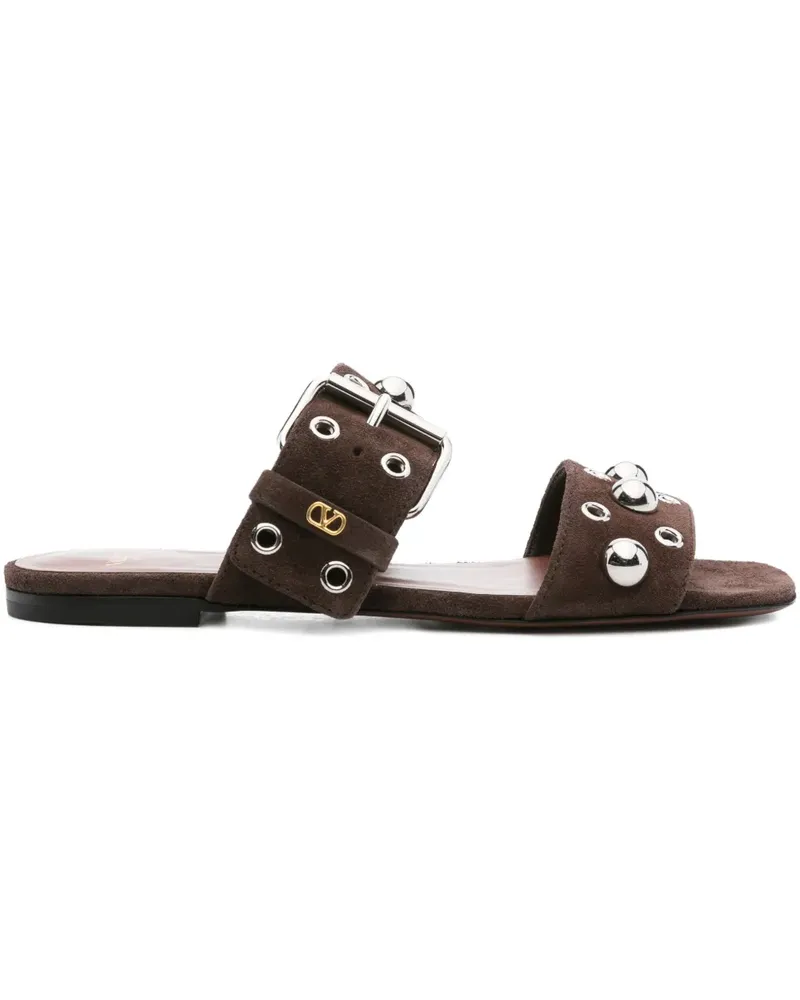 Valentino Garavani Ballerinas mit Nieten - Braun Braun