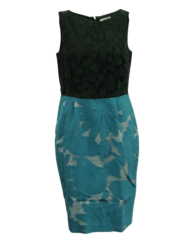 Max Mara floral-print colour-block mini dress - Blau Blau