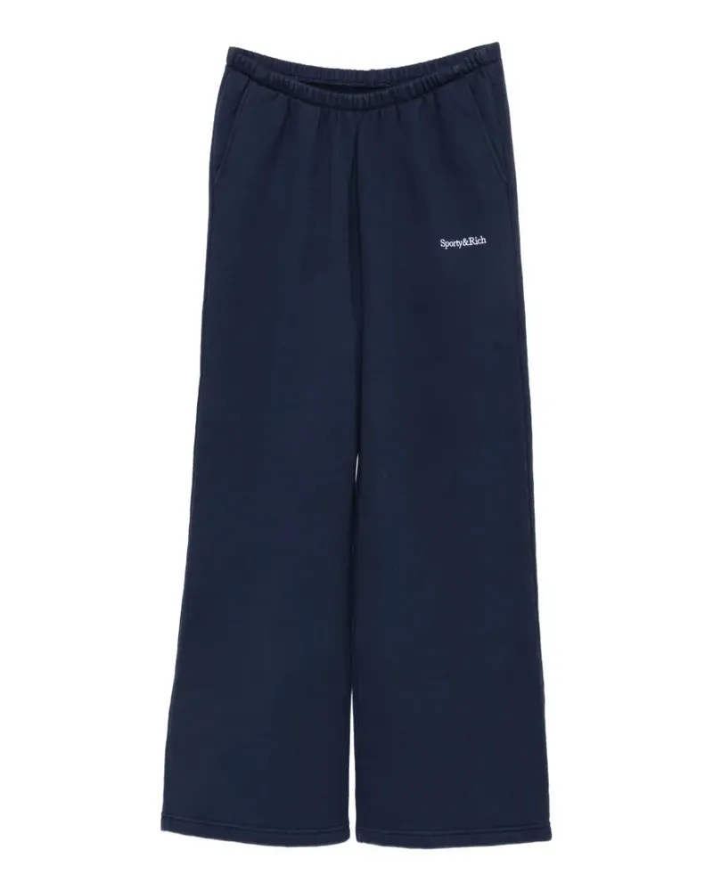 SPORTY & RICH logo-embroidered track pants - Blau Blau
