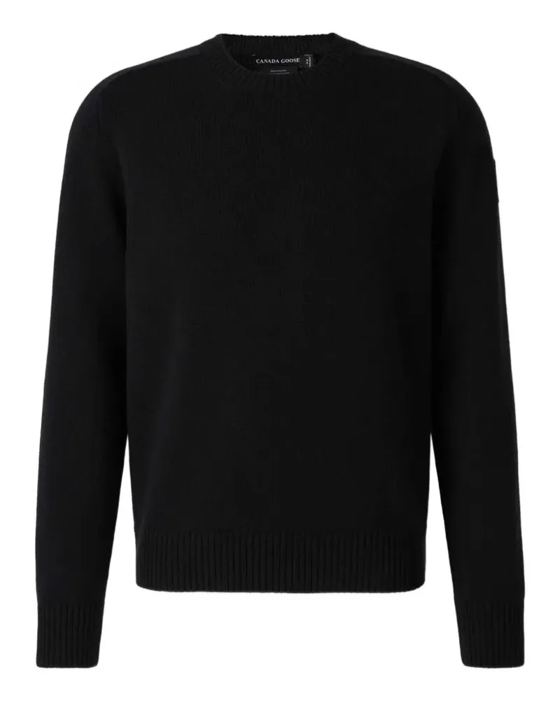 Canada Goose logo-patch ribbed-trim sweater - Schwarz Schwarz