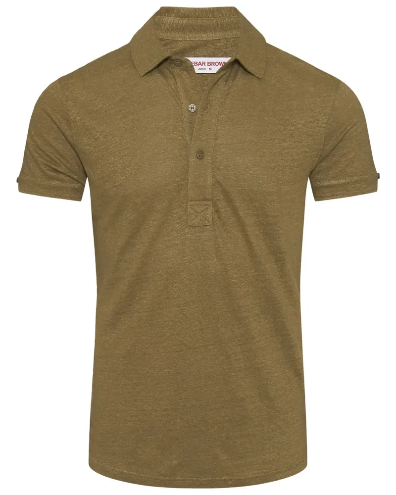 Orlebar Brown Sebastian Poloshirt aus Leinen - Grün Grün