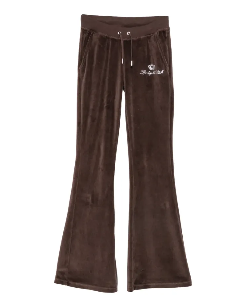 SPORTY & RICH x Juicy Couture rhinestone-embellished track pants - Braun Braun
