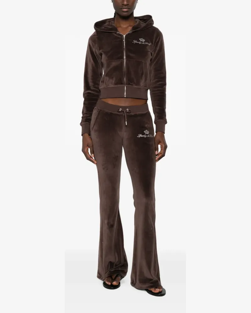 SPORTY & RICH x Juicy Couture rhinestone-embellished track pants - Braun Braun