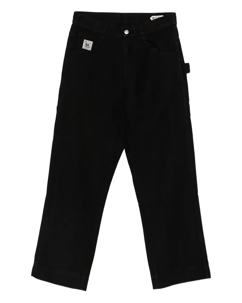 BODE Jeans mit Logo-Patch - Schwarz Schwarz