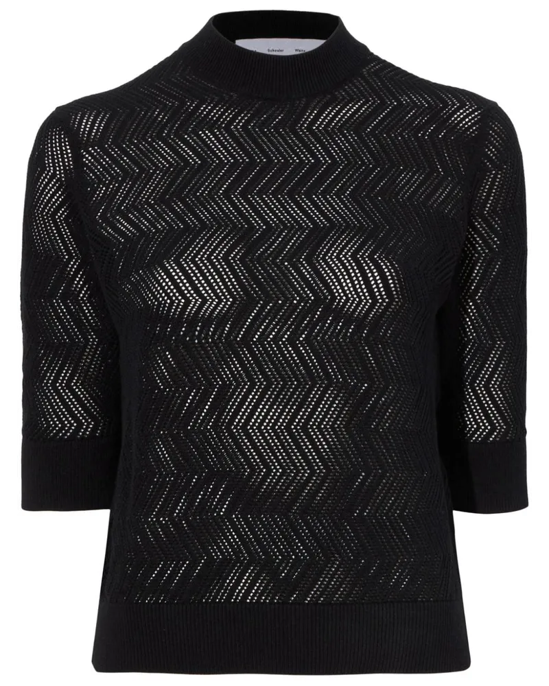 Proenza Schouler Nicola Pullover aus Pointelle-Strick - Schwarz Schwarz