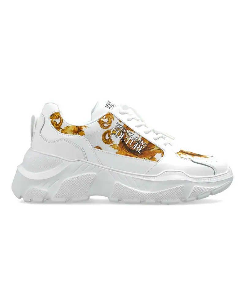 Versace Jeans Baroque lace-up sneakers - Weiß Weiß
