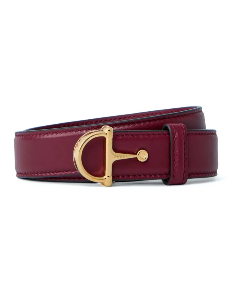 Gucci Gürtel mit Horsebit-Detail - Rot Rot