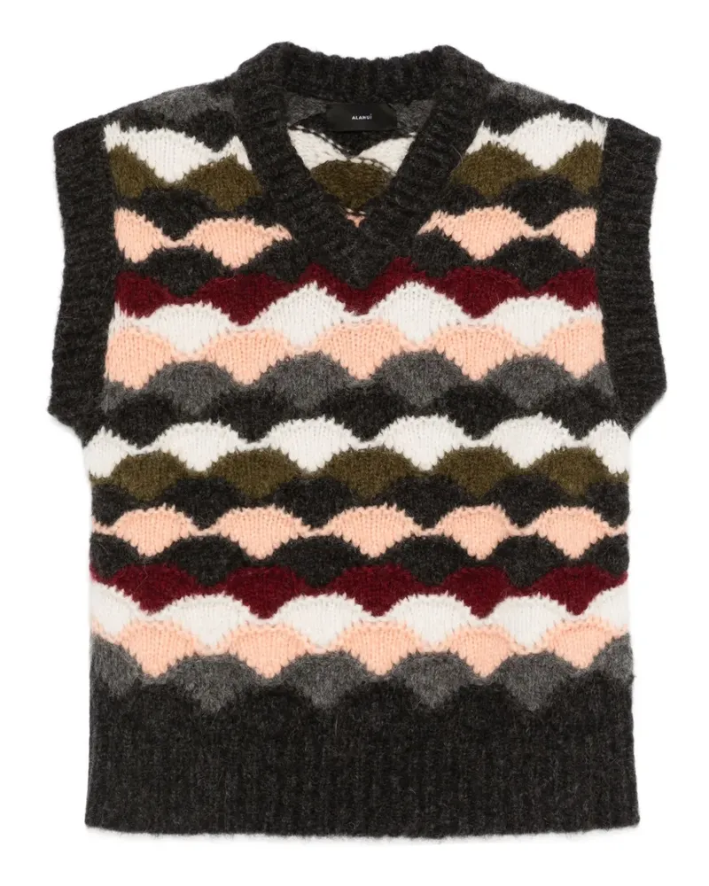 Alanui Strickoberteil mit Zickzackmuster - Grün Grün