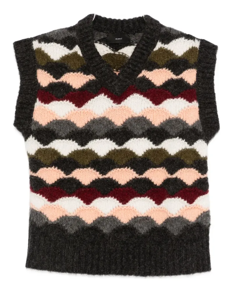 Alanui Strickoberteil mit Zickzackmuster - Grün Grün