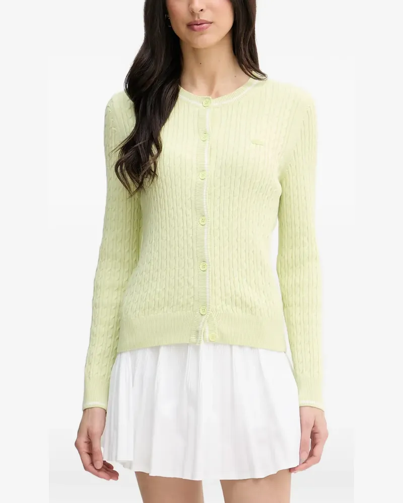 Lacoste cable-knit cardigan - Grün Grün