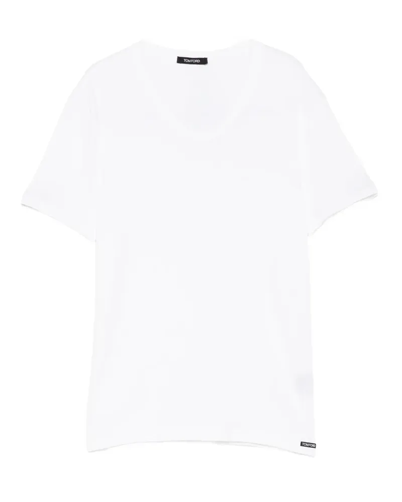 Tom Ford T-Shirt mit V-Ausschnitt - Weiß Weiß