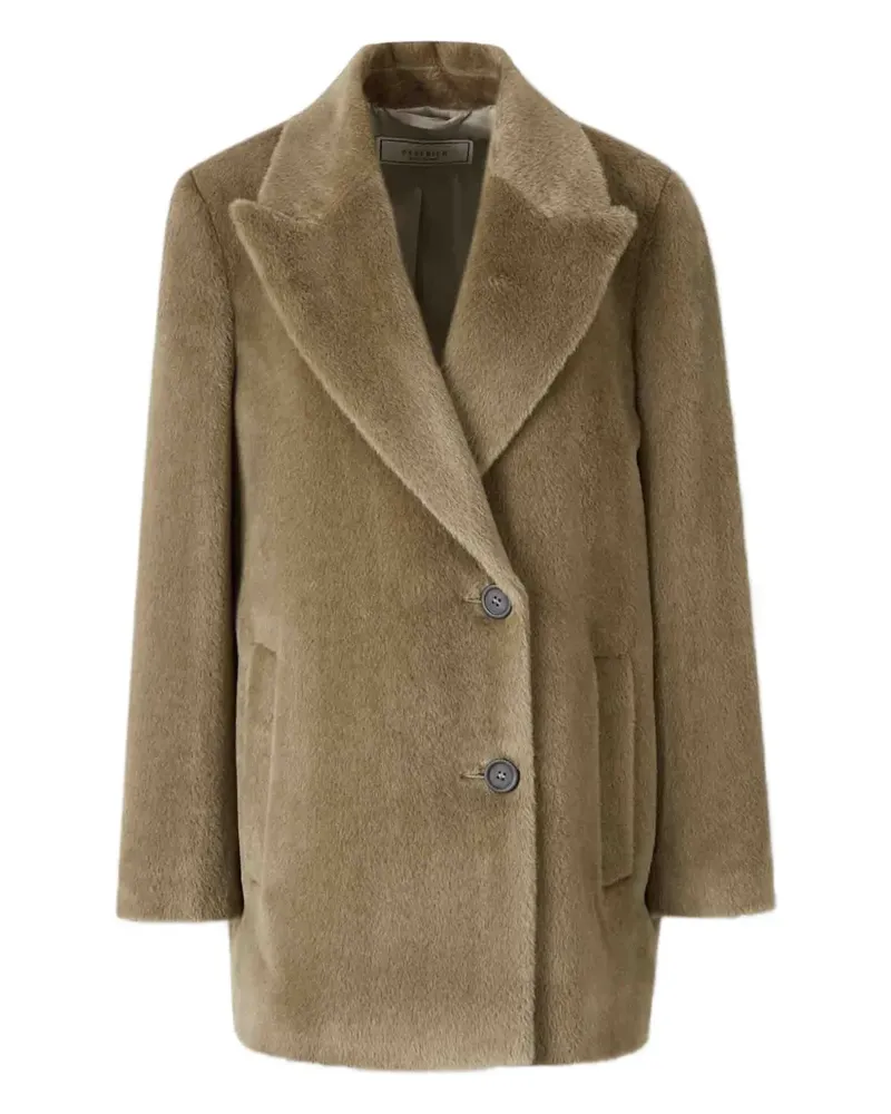 Peserico welt-pocket wool coat - Grün Grün