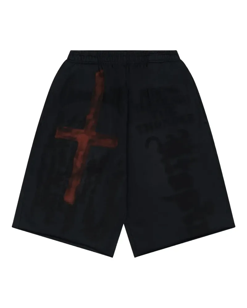 Travis Scott Utopia Tour Shorts mit Print - Schwarz Schwarz