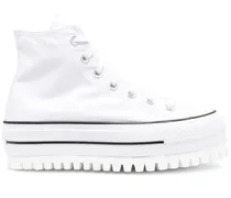 Klobige High-Top-Sneakers - Weiß