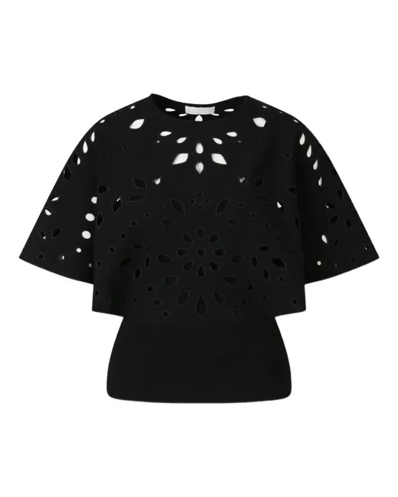 Ulla Johnson laser-cut cape blouse - Schwarz Schwarz