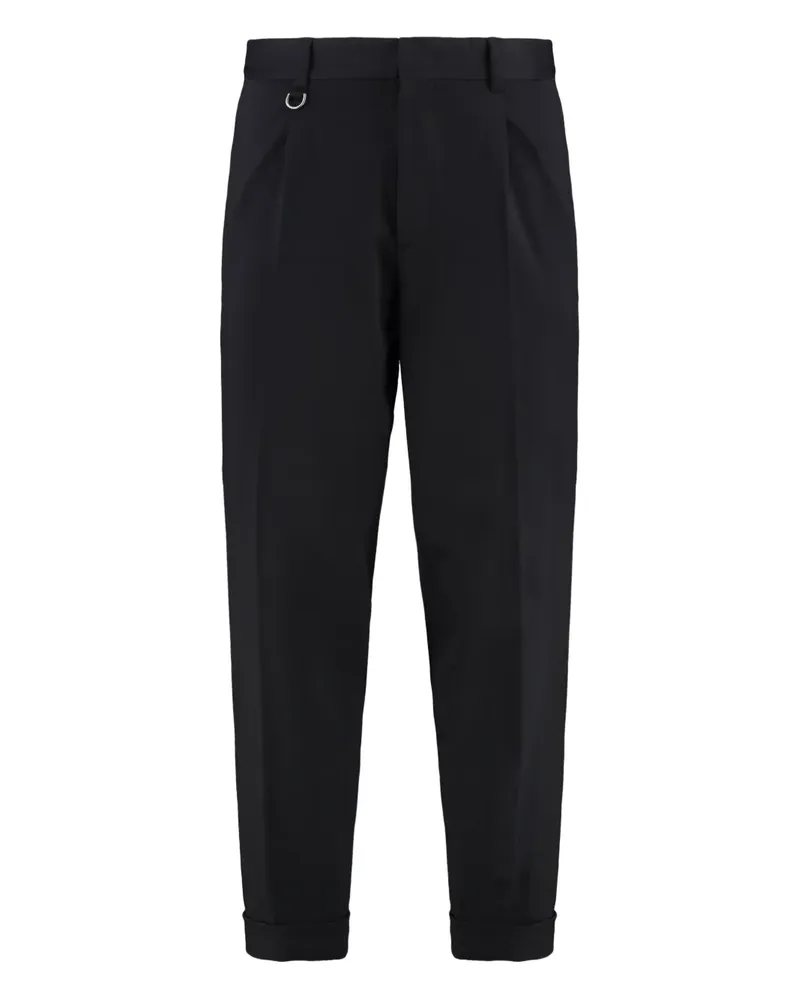 Paolo Pecora Milano Plissierte Hose - Schwarz Schwarz