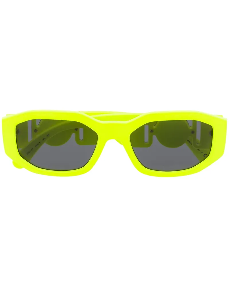 Versace Sonnenbrille mit ovalem Gestell - Gelb Gelb