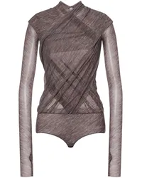 Philosophy Di Lorenzo Serafini Semi-transparentes Top Grau