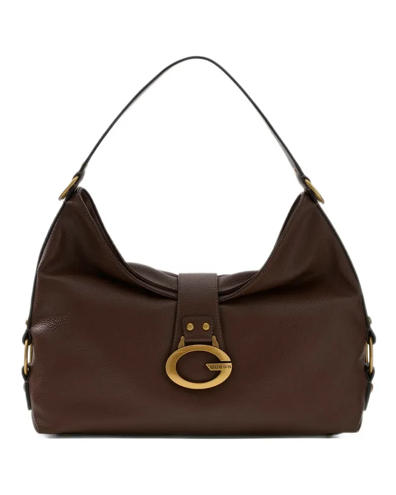 Guess Große Camden Schultertasche - Braun Braun